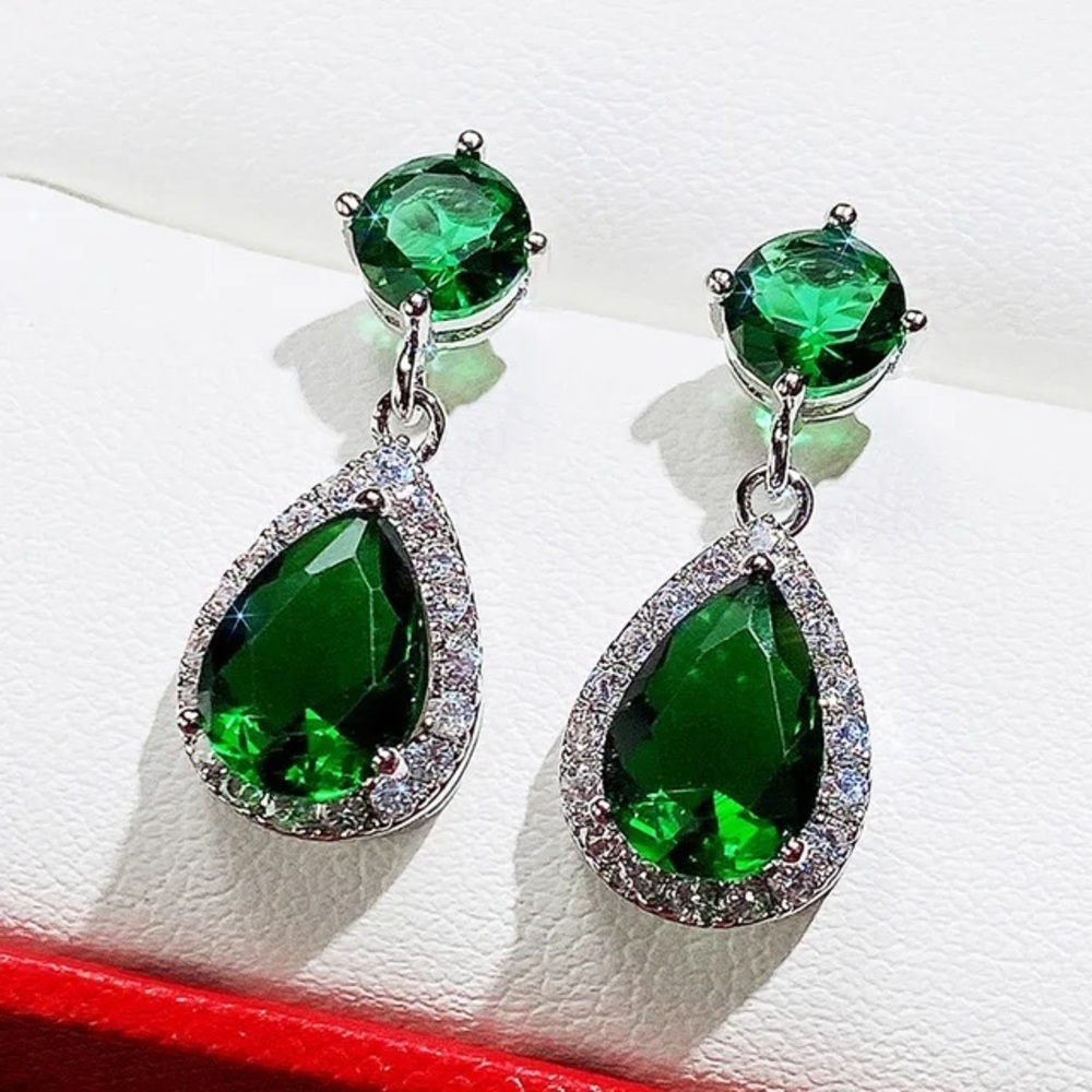 Luxury Water Drop Dangle Earrings Women - Picture 2 of 4